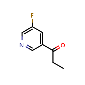 Chemical structure of 1-(5-Fluoropyridin-3-yl)propan-1-one , CAS 1251334-09-4, AChemBlock T95848