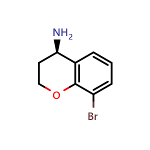 Chemical structure of (4R)-8-bromochromane-4-ylamine , CAS 1212896-29-1, AChemBlock T95860
