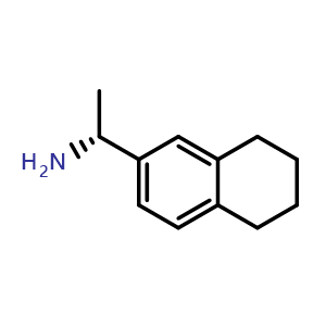 Chemical structure of (1R)-1-(5,6,7,8-tetrahydronaphthalen-2-yl)ethan-1-amine , CAS 1212104-62-5, AChemBlock T95861