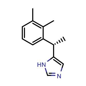 Chemical structure of (S)-5-(1-(2,3-dimethylphenyl)ethyl)-1H-imidazole , CAS 113775-47-6, AChemBlock T95864
