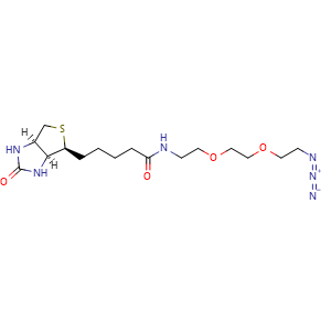 Chemical structure of Biotin-PEG2-CH2CH2N3 , CAS 945633-30-7, AChemBlock T95895