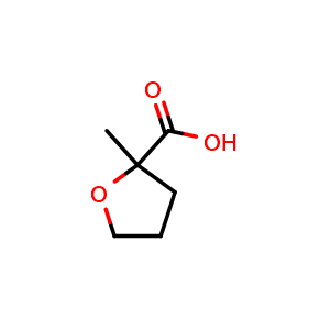Chemical structure of 2-methyloxolane-2-carboxylic acid , CAS 61449-65-8, AChemBlock T95922