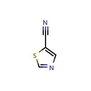Chemical structure of Thiazole-5-carbonitrile , CAS 25742-12-5, AChemBlock T95924