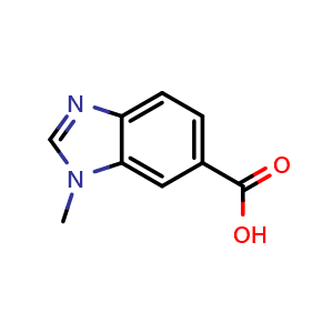 Chemical structure of 3-Methyl-3H-benzo[d]iMidazole-5-carboxylic acid , CAS 53484-18-7, AChemBlock T95962