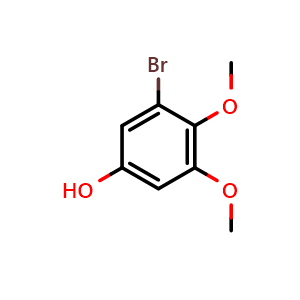 Chemical structure of 3-bromo-4,5-dimethoxyphenol , CAS 93092-14-9, AChemBlock T95988