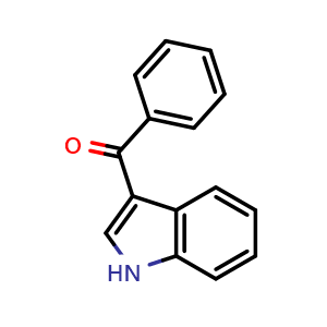 Chemical structure of 3-benzoylindole , CAS 15224-25-6, AChemBlock T96002