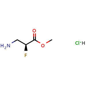 Chemical structure of methyl (S)-3-amino-2-fluoropropanoate hydrochloride , CAS 1193100-04-7, AChemBlock T96017