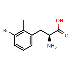 Chemical structure of 3-Bromo-2-methyl-L-phenylalanine , CAS 1270098-48-0, AChemBlock T96032