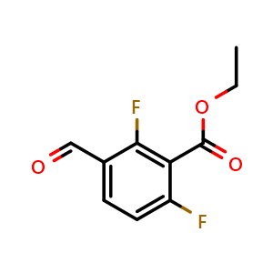 Chemical structure of Ethyl 2,6-Difluoro-5-formylbenzoate , CAS 2271442-96-5, AChemBlock T96036