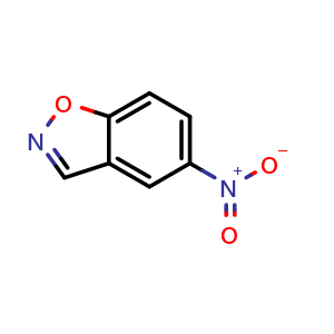 Chemical structure of 5-Nitrobenzo[d]isoxazole , CAS 39835-28-4, AChemBlock T96050