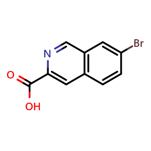 Chemical structure of 7-Bromoisoquinoline-3-carboxylic acid , CAS 660830-63-7, AChemBlock T96059