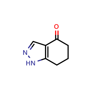 Chemical structure of 1,5,6,7-tetrahydroindazol-4-one , CAS 499206-33-6, AChemBlock T96098