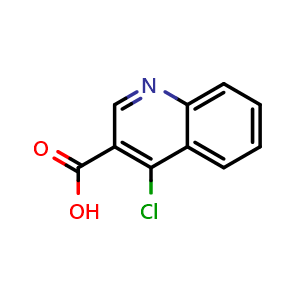 Chemical structure of 4-chloroquinoline-3-carboxylic acid , CAS 179024-66-9, AChemBlock T96105