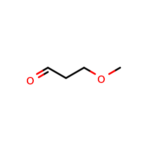 Chemical structure of 3-Methoxy-propionaldehyde , CAS 2806-84-0, AChemBlock T96125