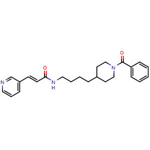 Chemical structure of FK866 , CAS 658084-64-1, AChemBlock T96140