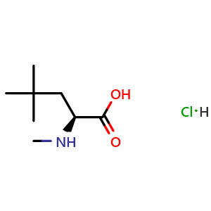 Chemical structure of N-Methyl-(S)-2-amino-4,4-dimethylpentanoic acid hydrochloride , CAS 2095886-39-6, AChemBlock T96166