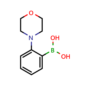 Chemical structure of 2-(Morpholino)phenylboronic acid , CAS 933052-52-9, AChemBlock T96209