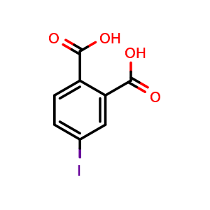 Chemical structure of 4-Iodophthalic acid , CAS 6301-60-6, AChemBlock T96226
