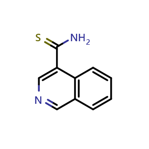 Chemical structure of 4-Isoquinolinecarbothioamide , CAS 435271-32-2, AChemBlock T96230