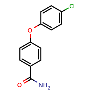 Chemical structure of 4-(4-chlorophenoxy)benzamide , CAS 1273152-55-8, AChemBlock T96271