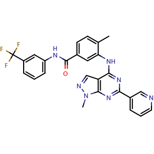 Chemical structure of NVP-BHG712 , CAS 940310-85-0, AChemBlock T96305