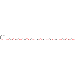 Chemical structure of THP-PEG10-OH , CAS 42607-90-9, AChemBlock T96310