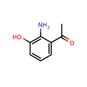 Chemical structure of 1-(2-Amino-3-hydroxyphenyl)ethan-1-one , CAS 4502-10-7, AChemBlock T96316