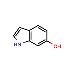 Chemical structure of 6-Hydroxyindole , CAS 2380-86-1, AChemBlock T96318