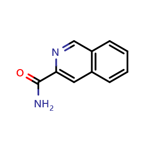 Chemical structure of isoquinoline-3-carboxamide , CAS 50458-77-0, AChemBlock T96338