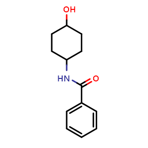 Chemical structure of N-(4-hydroxycyclohexyl)benzamide , CAS 13941-93-0, AChemBlock T96352