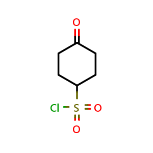 Chemical structure of 4-Oxo-cyclohexanesulfonyl chloride , CAS 1262409-43-7, AChemBlock T96353