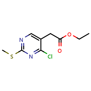 Ethyl 2-(4-chloro-2-(methylthio)pyrimidin-5-yl)acetate