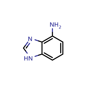 Chemical structure of 1H-1,3-benzodiazol-4-amine , CAS 4331-29-7, AChemBlock T96394