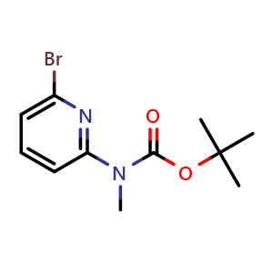 Chemical structure of tert-butyl (6-bromopyridin-2-yl)methylcarbamate , CAS 817618-19-2, AChemBlock T96413