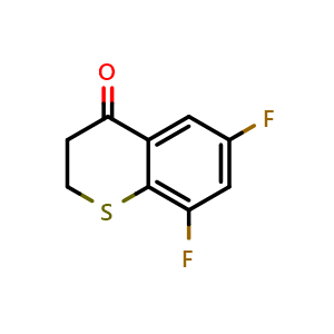 Chemical structure of 6,8-difluoro-3,4-dihydro-2h-1-benzothiopyran-4-one , CAS 1097779-72-0, AChemBlock T96473