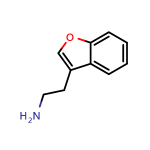 Chemical structure of 2-(Benzofuran-3-yl)ethanamine , CAS 27404-31-5, AChemBlock T96546