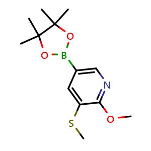 2-methoxy-3-(methylthio)-5-(4,4,5,5-tetramethyl-1,3,2-dioxaborolan-2-yl)pyridine