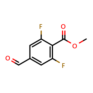 Chemical structure of Methyl 2,6-difluoro-4-formylbenzoate , CAS 1449280-48-1, AChemBlock T96582