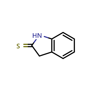 Chemical structure of indoline-2-thione , CAS 496-30-0, AChemBlock T96608