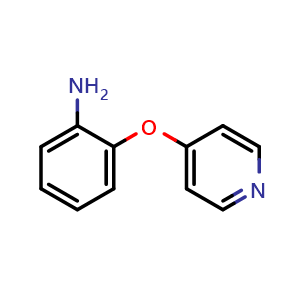 Chemical structure of 2-(Pyridin-4-yloxy)benzenamine , CAS 4870-01-3, AChemBlock T96657