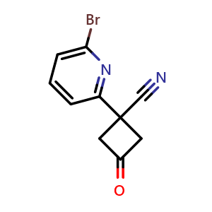 1-(6-bromopyridin-2-yl)-3-oxocyclobutane-1-carbonitrile