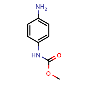 Chemical structure of Methyl 4-aminophenylcarbamate , CAS 6465-03-8, AChemBlock T96714