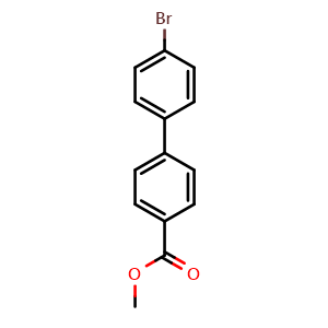 Chemical structure of methyl 4-(4-bromophenyl)benzoate , CAS 89901-03-1, AChemBlock T96719