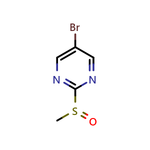 Chemical structure of 5-bromo-2-methylsulfinylpyrimidine , CAS 79685-17-9, AChemBlock T96727