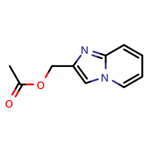 Chemical structure of imidazo[1,2-a]pyridin-2-ylmethyl acetate , CAS 721426-33-1, AChemBlock T96735