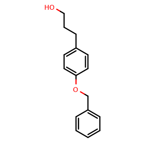Chemical structure of 4-(phenylmethoxy)-benzenepropanol , CAS 61440-45-7, AChemBlock T96739