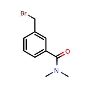Chemical structure of 3-(Bromomethyl)-N,N-dimethylbenzamide , CAS 558465-92-2, AChemBlock T96749