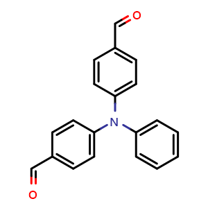 Chemical structure of Bis(4-formylphenyl)phenylamine , CAS 53566-95-3, AChemBlock T96750
