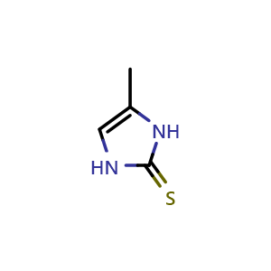 Chemical structure of 4-Methyl-1H-imidazole-2(3H)-thione , CAS 3247-70-9, AChemBlock T96765