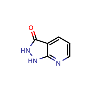 Chemical structure of 1H-Pyrazolo[3,4-b]pyridin-3(2H)-one , CAS 2942-43-0, AChemBlock T96766